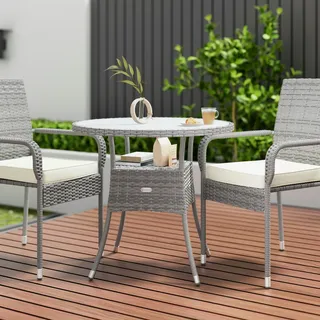 CASARIA Polyrattan Wetterfest Rund 60cm