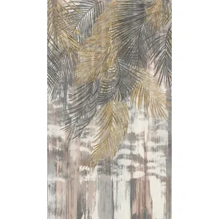 livingwalls Vliestapete - Tapete Palmenblätter in Gold, Beige und Weiß - Wandtapete für verschiedene Räume - Wandbild XXL 2,80 m x 1,59 m