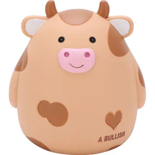 Niedliches Kuh-sparschwein Mit Cartoon-motiv, Praktische, Unzerbrechliche Vinyl-spardose, Geschenk Zum Kindertag
