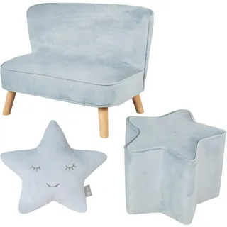 KINDERSOFA 3er-Set hellblau
