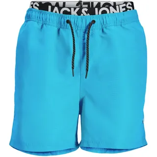 JACK & JONES Herren Badehose Badeshort SPLICELOGO S M L XL XXL Schwarz Rot Orang - M