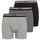 Boxershorts Cotton Stretch grau/schwarz S
