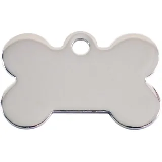 iMARC Adressanhänger mit Gravur - Knochen - klein - silber