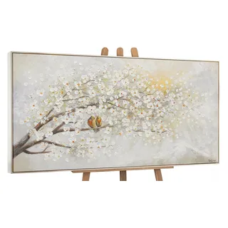 Handgemalte Blumenbilder Mit Rahmen Sonnenaufgang 200x100 Cm