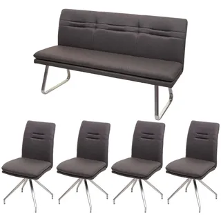 MCW Esszimmer-Set Grau, Braun, 5er-Set