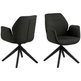 Actona Esszimmerstuhl Aura Polyester dunkelgrau