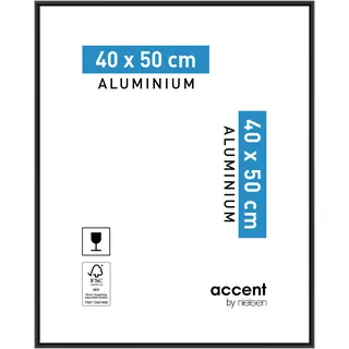 Nielsen Bilderrahmen Aluminium Schwarz 40x50 cm 1 St.