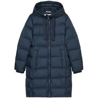 Marc O'Polo Marc OߴPolo Damen Daunenmantel mit Kapuze wasserabweisend, Blau (Deep Blue Sea), 34 - 34