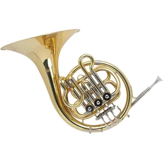 Classic Cantabile WH-701 L Kinder Bb-Waldhorn Schüler-Waldhorn, Bb-Stimmung | Schallstück und Korpus aus Messing, Mundrohr aus Goldmessing, Neusilber Außenzüge, Druckwerk mit Kugelgelenken, 75 kg