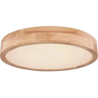 GLOBO Rainer 1 LED Deckenleuchte Holzoptik