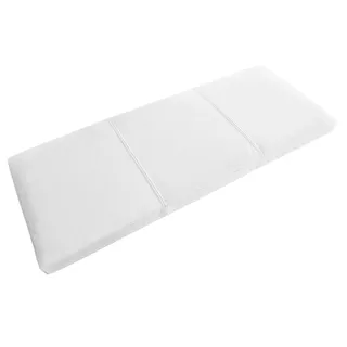 Quattro Meble Weiß Echtleder Bankauflage Sitzkissen Lederkissen Sitzpolster Bank Auflage doppelt genähtes Echt Leder Kissen Sitzauflage (35 x 70 cm)