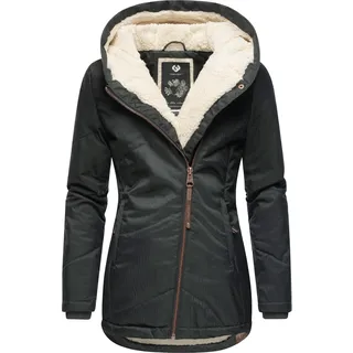 Ragwear Damen warme wasserdichte Winterjacke mit Ziernähten und kuscheliger Kapuze Gordon Intl Dark Olive22 Gr. XL - XL