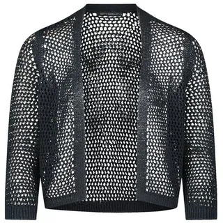 Betty Barclay Grobstrickjacke mit Lochmuster Blau 42