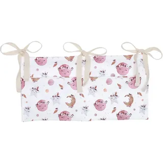 ISAKEN Babybetttasche Krippe Spielzeugtasche Babybett Aufbewahrungstasche, Hängen Aufbewahrungsbeutel Babybett Veranstalter, Zum Aufbewahren von für Spielzeug, Kleidung, Windeln