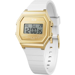 Ice-Watch - ICE digit retro White gold - Weiße Damenuhr mit Plastikarmband - 022049 (Small)