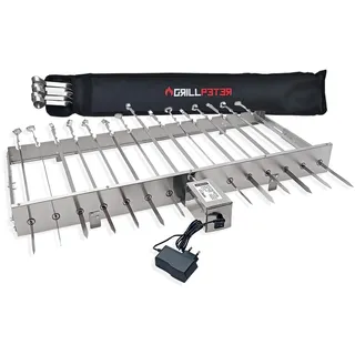 Grillpeter Mangal XXL Drehspießaufsatz 80 cm silber