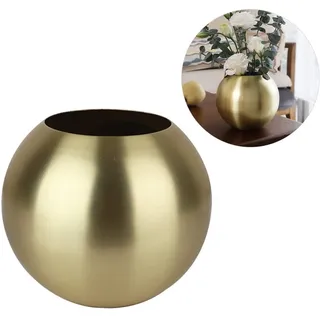 Blumenvase Kugel Gold Edelstahl Bodenvase Dekovase Blumenvase für deko Blumentopf Vase Gefäss Kleine Vasen für Tischdeko 14 * 12 * 8,2 cm