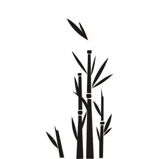 Indigos UG - Wandtattoo Wohnzimmer - Wandaufkleber Schilf Bambus Natur 96x40cm - blau w192 - Aufkleber Kinderzimmer Schlafzimmer Küche Badezimmer Büro Dekoration
