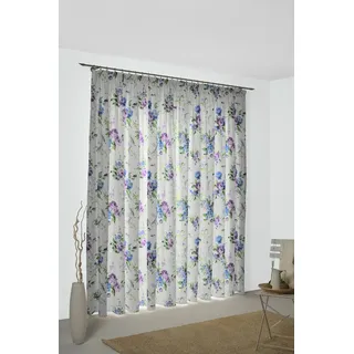 Wirth Vorhang Montrose (1 St), Kräuselband, verdunkelnd blau|lila 145 cm x 150 cm