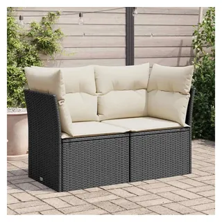 vidaXL Gartensofa Loungesofa schwarz