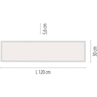 LED-Deckenleuchte Q-FLAG, 120x30 cm, Smart Home