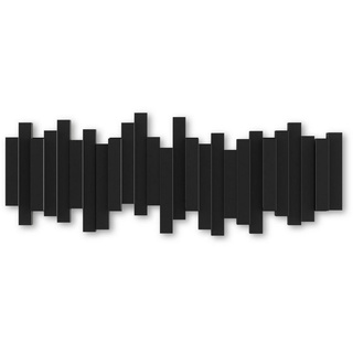 Umbra Garderobenhaken Stäbchen, aus Kunststoff, Schwarz, mit 5 Haken schwarz