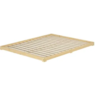 Erst-Holz Futonbett Bodenbett extra niedriges Holzbett 160x200 Kiefer lackiert V-60.47K-16 Rollrost inkl.