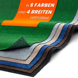 Midori Rasenteppich | Balkonteppich 200 x 600 cm in Grau | Robuster & witterungsbeständiger Kunstrasen-Teppich mit Drainage-Noppen für Balkon Terrasse Outdoor