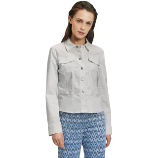 Betty Barclay Jackenblazer BETTY BARCLAY "Betty Barclay Blazer-Jacke langarm", Damen, Gr. 38, weiß (rohweiß), Obermaterial: 98% Baumwolle, 2% Elasthan., casual, sehr schmal normal, Langarm, Blazer, Schößchen