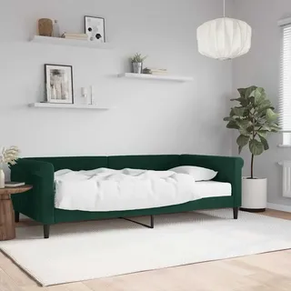 vidaXL Tagesbett Ausziehbar Dunkelgrün 100x200 Cm Samt Vidaxl