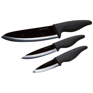 ECHTWERK EW-KM-0150 Keramikmesser Set 3tlg Black Mirror Messer