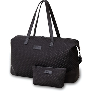 Jadyn Damen Luna Duffel Luggage - Handgepäck, Diamond Black, Einheitsgröße, Softside Seesack mit Akzenten aus veganem Leder
