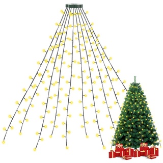 Jopassy LED Lichterkette Weihnachtsbaum Christbaumbeleuchtung 280 LEDs 2,8m Außen Lichterkette Baummantel Warmweiß