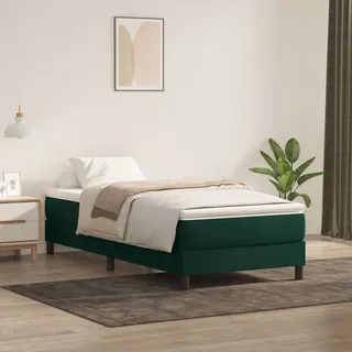 Boxspringbett Ohne Matratze Dunkelgrün 100x220 Cm Samt