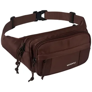 WATERFLY Bauchtasche Gürteltasche Herren Damen: Stylisch Hüfttasche Sportlich Fanny Waist Pack Klein Festival Bumbag MTB Hipbag Gassi Bum Bauchbeutel Unisex Hip Bag für Sport Hundetraining
