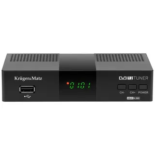 Krüger&Matz Tuner DVB-T2 H.265 HEVC Auflösung 1920x1080 px KM0550D Timer Timeshift Teletext Favoriten Kanäle 512 MB RAM