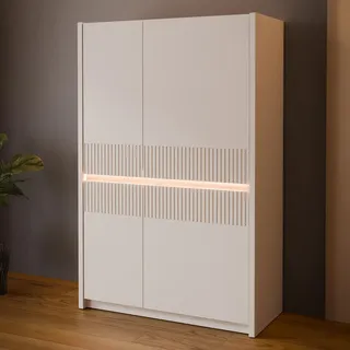 Forte Kleiderschrank Oak SQUERE 95,3 x 146,7 x 41,5 cm Mauvella Eiche/Sand