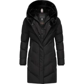 Ragwear Damen Wintermantel mit flauschigem Kunstfell am Kragen