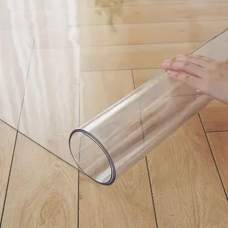 PVC Bodenschutzmatte Bürostuhl Transparent 1mm 1,5mm 2mm 3mm Dick Bürostuhl Unterlage Antirutsch Schreibtischstuhl 30 40 60 80 100 120 130 140 150 160 180cm Breite Für Flurtüren Schlafzimmertüren(1mm)