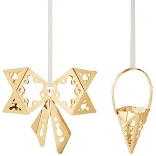 Georg Jensen Holiday Bow & Cone Ornament Set von Sanne Lund Traberg