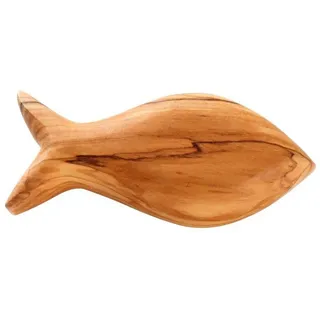 Kassis Geschenkartikel Olivenholz Fisch Handschmeichler Antistress Glücksbringer Deko Holzdeko Tischdeko Geschenk für Kommunion Taufe Firmung