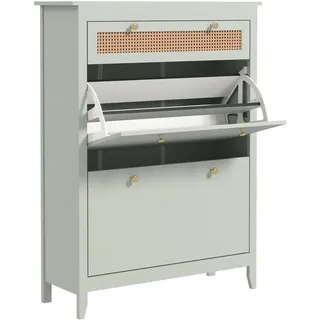 Homcom Schuhschrank 88 x 120 x 30 cm mit Schublade grün
