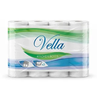Lorito Küchenrolle Vella weiss Küchenhandtuch Küchentuch 4er - Pack