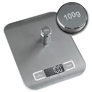 Digitale Küchenwaage 5 kg, tragbare Mini-Küchenwaage, batteriebetriebene elektronische Küchenwaage mit Hintergrundbeleuchtung, Multifunktionswaage für Zuhause HDWR wagPRO-K5