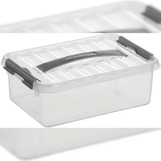 SUNWARE Q-Line Aufbewahrungsbox 30 x 20 x 10 cm 6-tlg. transparent/silber