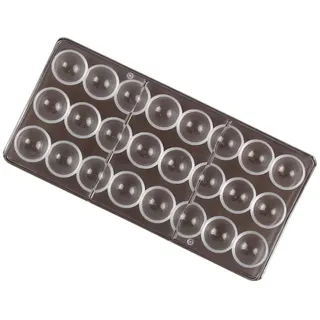 NSXIN 3D Schokoladenform Pralinenform Halbkugel Backform Backzubehör, 24 Gitters Gebäck Werkzeug BPA-frei, Polykarbonat, Kugel, Klar