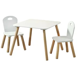 Kesper Kindertisch mit 2 Stühlen weiß