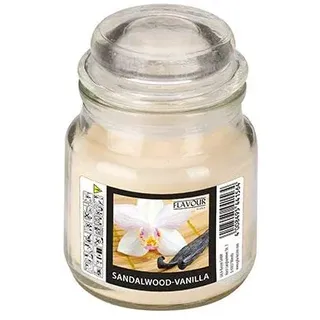 Gala "Flavour by Bonbonglas mit Wachsfüllung Ø 63 mm, 85 mm Elfenbein - Sandalwood-Vanilla 96930 Duftkerzen mit Deckel Design-Kerzen