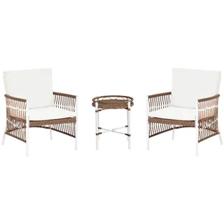 Beliani Levico Set 3-tlg. Weiß/Braun