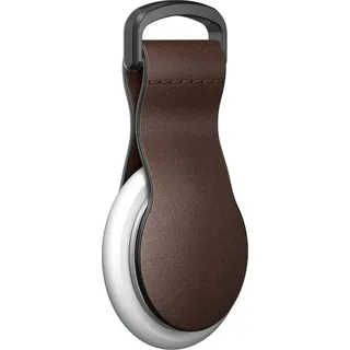 Nomad AirTag Leather Loop 90 degrees Rustic Brown